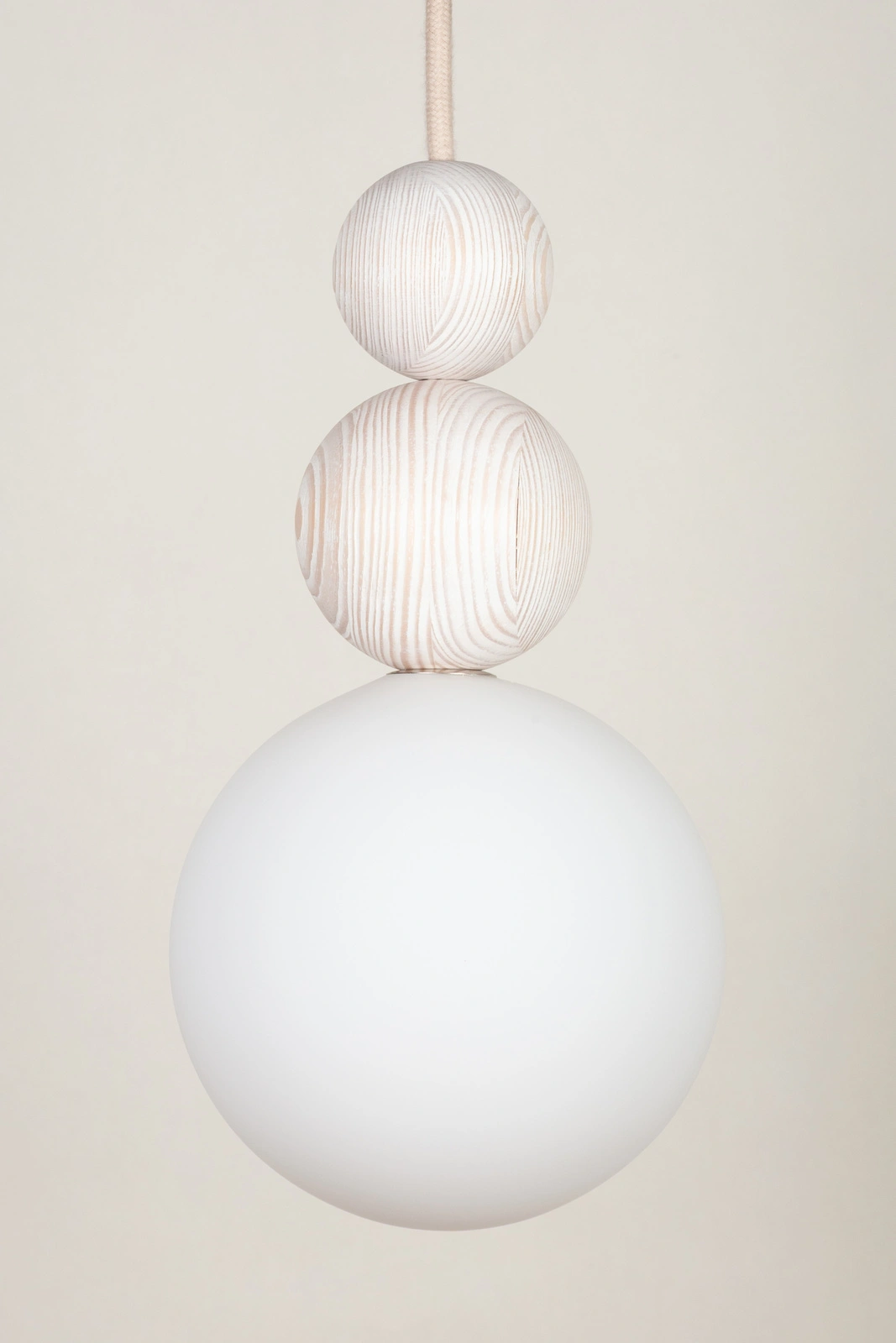 Lampa wisząca minimalistyczna RONA 2 drewno bielone, 1 × G9 – Sigma Lighting 41677 - obrazek 2