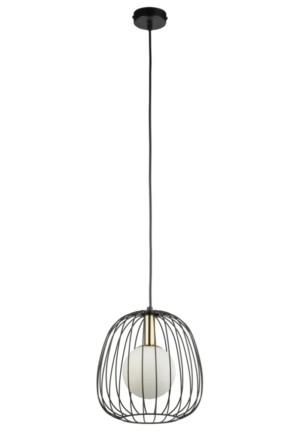 Lampa wisząca minimalistyczna BELL 1 S czarny/złoty, 1 × G9 – Sigma Lighting 40726