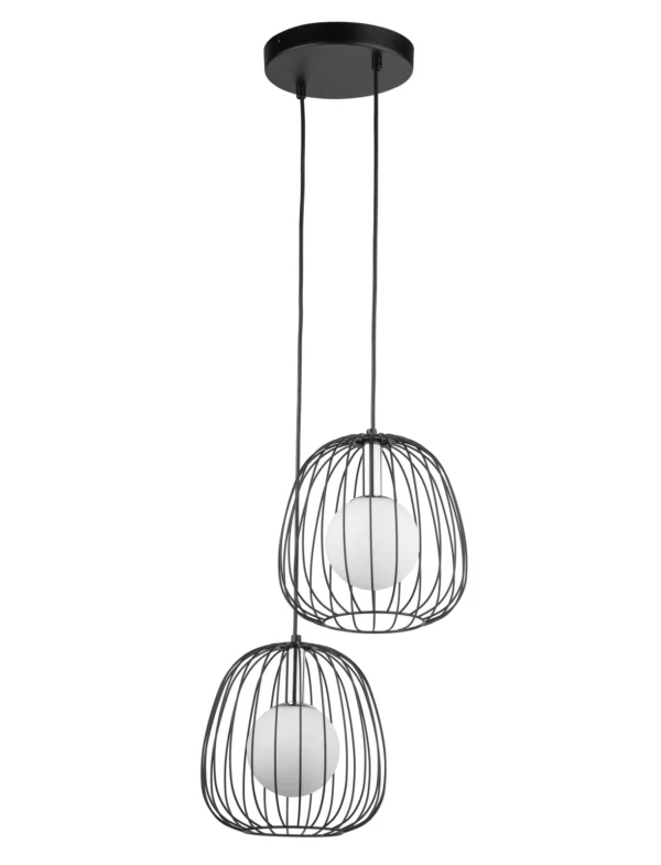 Lampa wisząca minimalistyczna BELL 2 czarny/srebrny, 2 × G9 – Sigma Lighting 40724