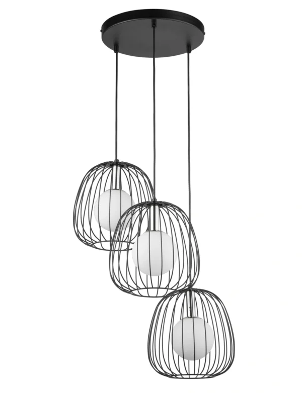 Lampa wisząca minimalistyczna BELL 3 czarny/srebrny, 3 × G9 – Sigma Lighting 40725