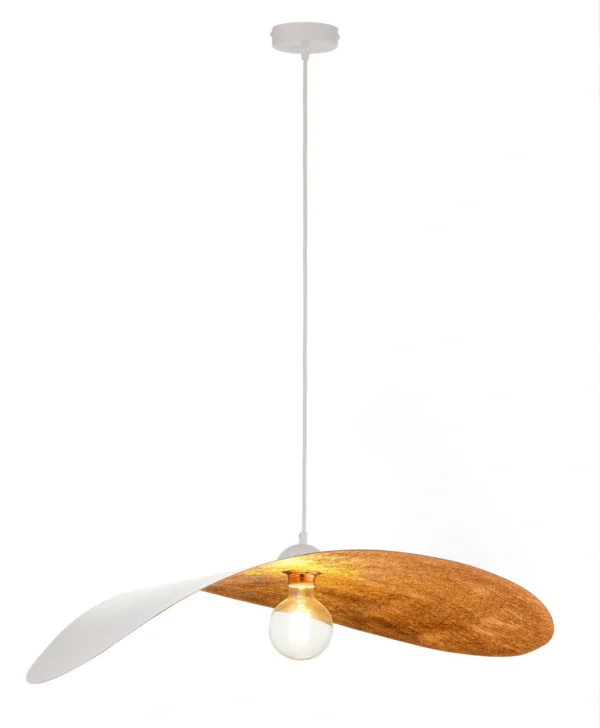 Lampa wisząca nowoczesna LEAF biały/miedzany, 1 × E27 – Sigma Lighting 41922