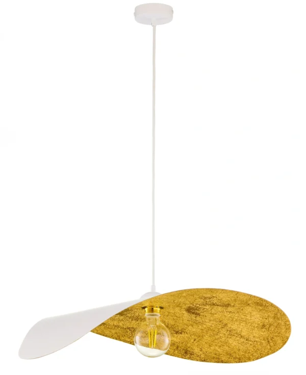 Lampa wisząca nowoczesna LEAF biały/złoty, 1 × E27 – Sigma Lighting 41921