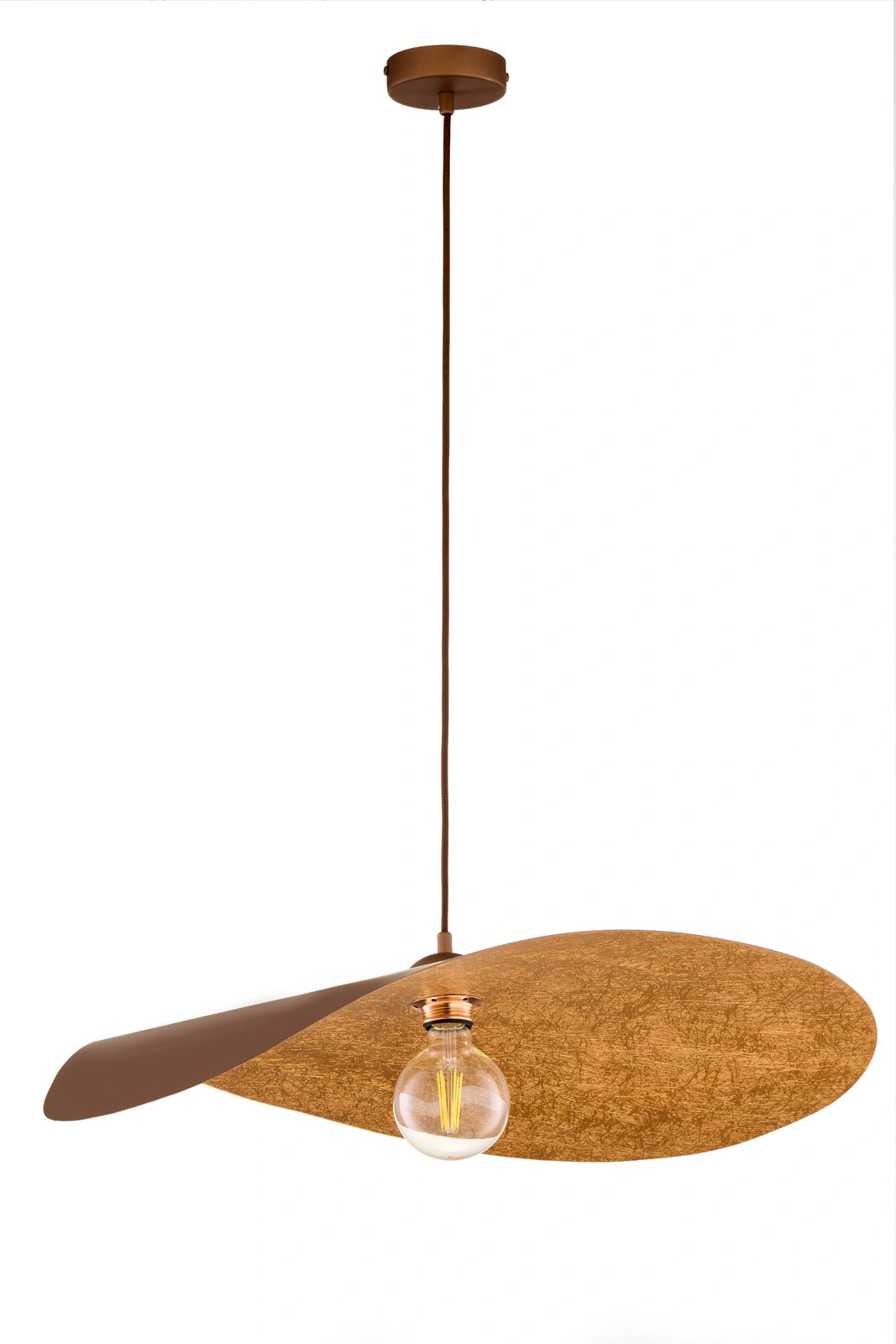 Lampa wisząca nowoczesna LEAF brązowy/miedziany, 1 × E27 – Sigma Lighting 41920