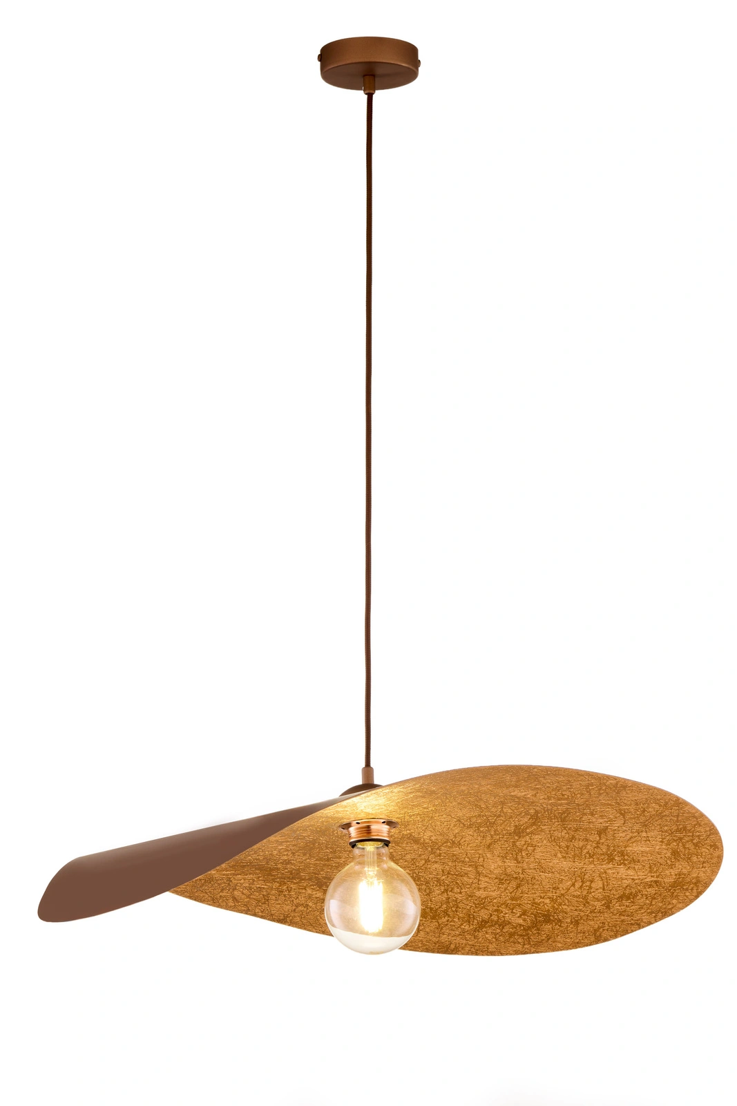 Lampa wisząca nowoczesna LEAF brązowy/miedziany, 1 × E27 – Sigma Lighting 41920 - obrazek 2