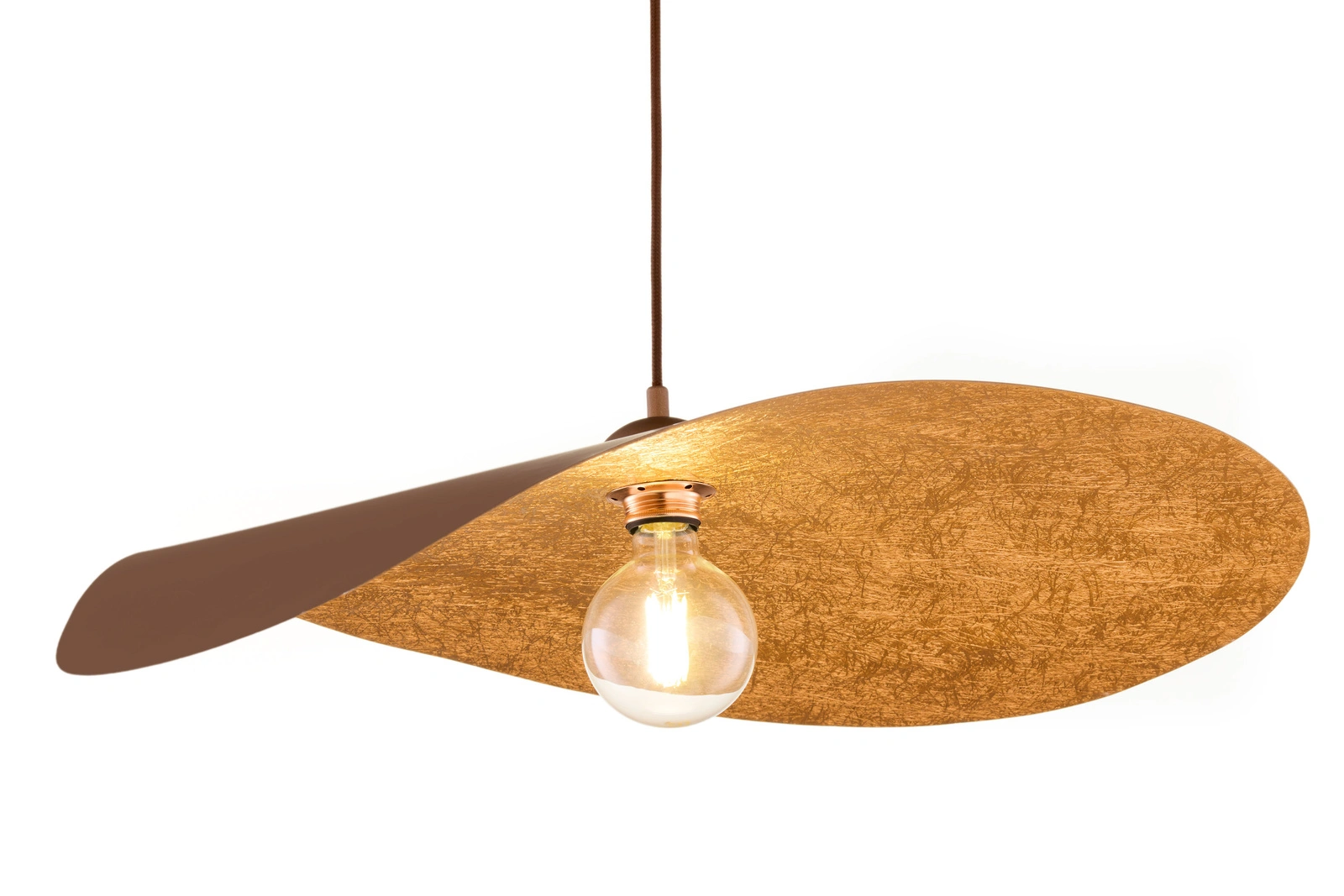 Lampa wisząca nowoczesna LEAF brązowy/miedziany, 1 × E27 – Sigma Lighting 41920 - obrazek 4