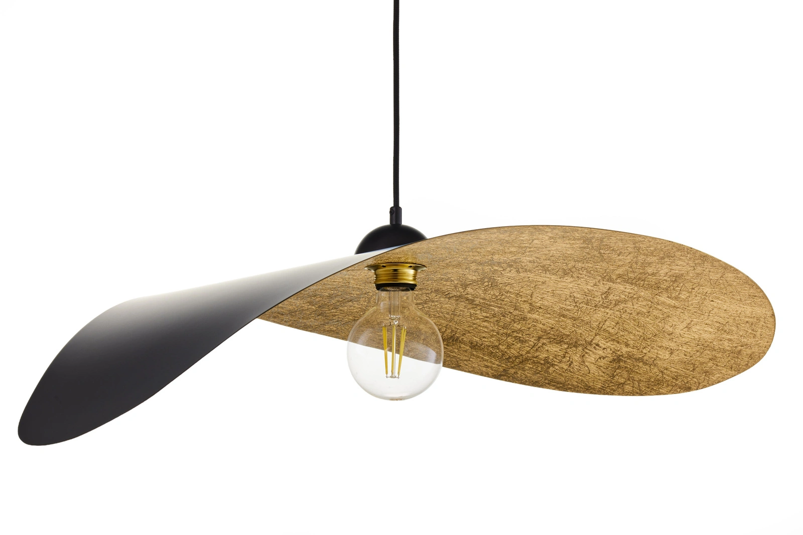 Lampa wisząca nowoczesna LEAF czarny/złoty, 1 × E27 – Sigma Lighting 41918 - obrazek 5