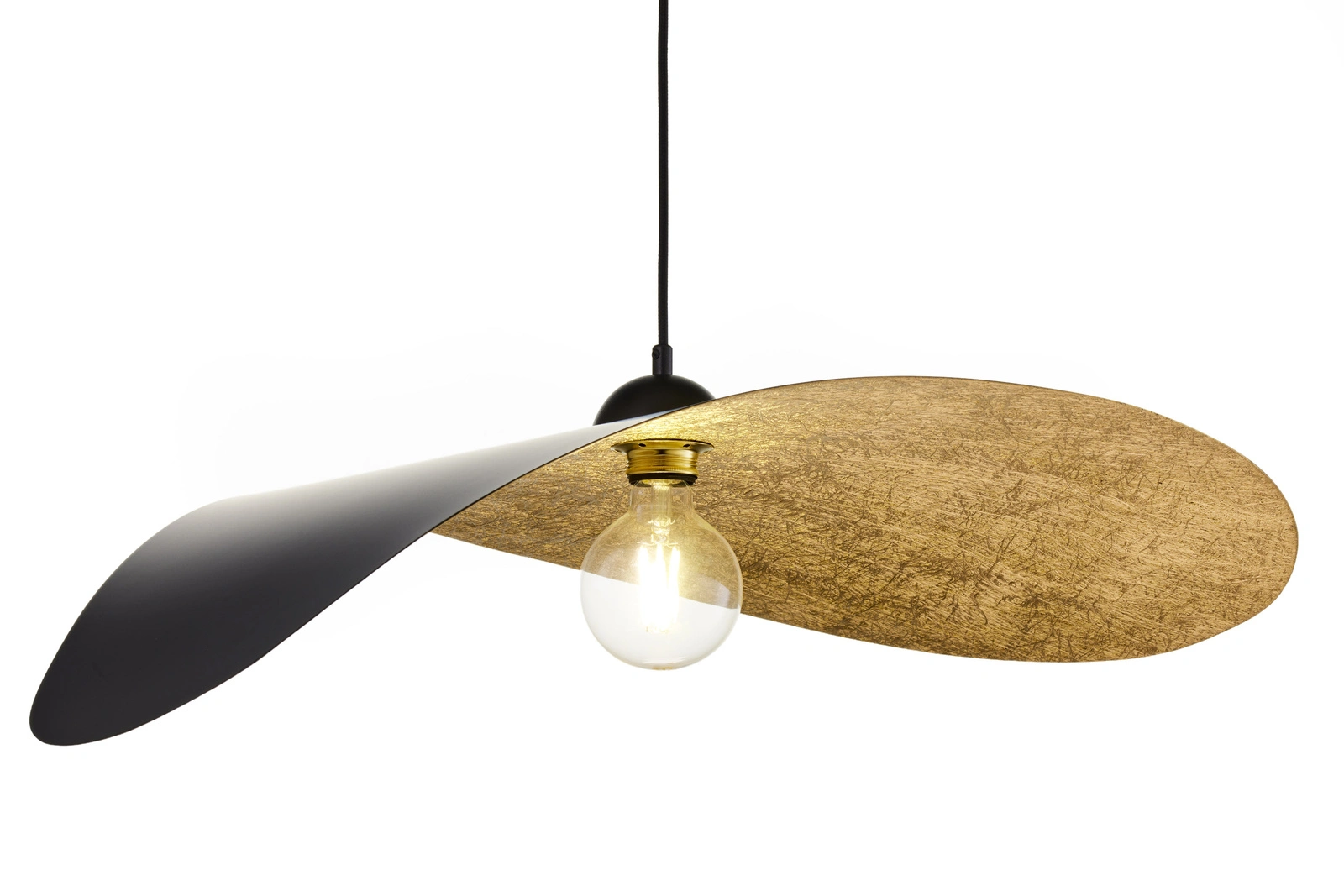 Lampa wisząca nowoczesna LEAF czarny/złoty, 1 × E27 – Sigma Lighting 41918 - obrazek 6