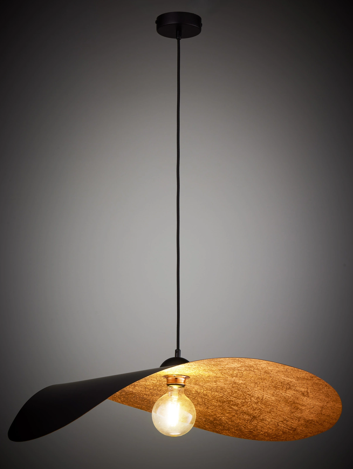 Lampa wisząca nowoczesna LEAF czarny/miedziany, 1 × E27 – Sigma Lighting 41919 - obrazek 4