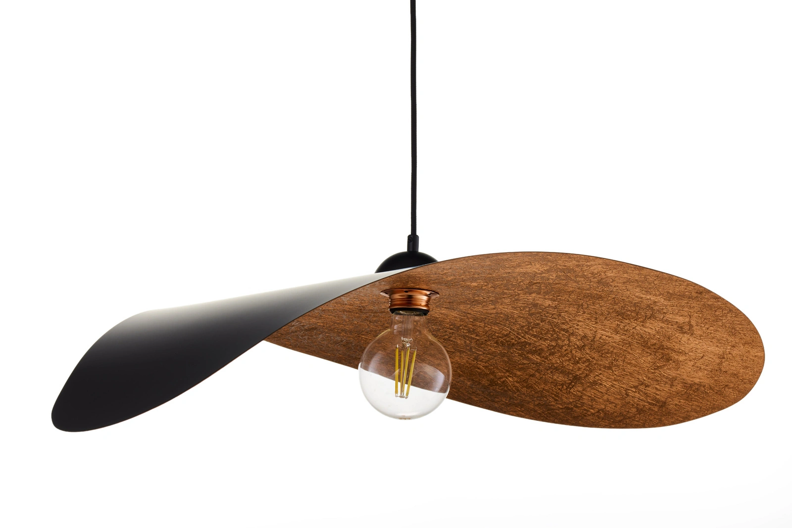 Lampa wisząca nowoczesna LEAF czarny/miedziany, 1 × E27 – Sigma Lighting 41919 - obrazek 5
