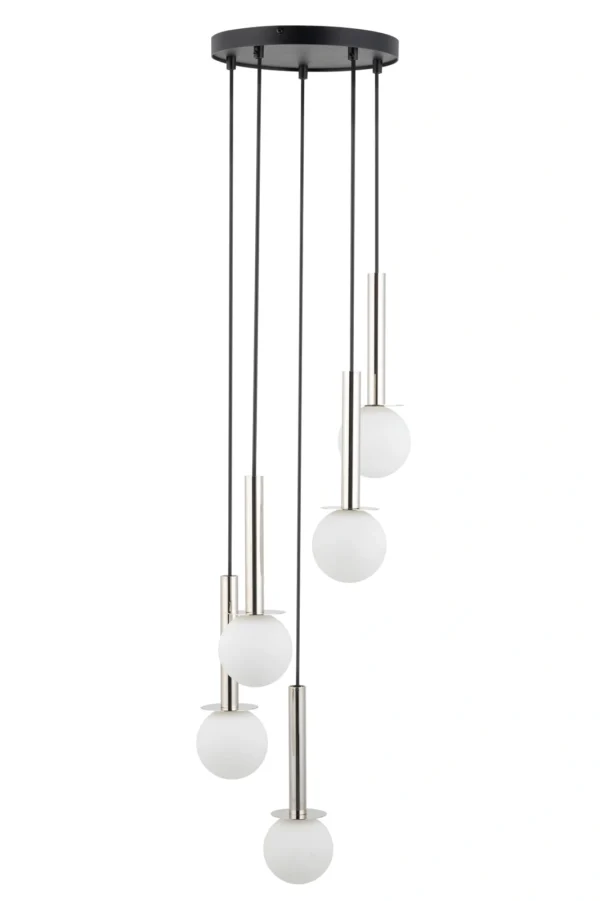 Lampa wisząca nowoczesna DAISY 5 srebrny/biały, 5 × G9 – Sigma Lighting 40765