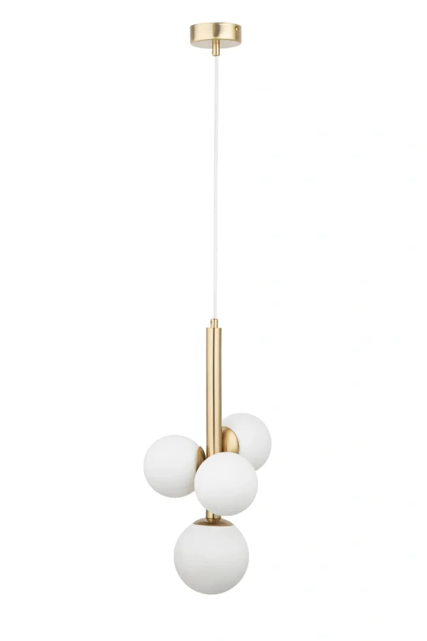 Lampa wisząca w stylu modern classic PERLA LUX 4 biały, 4 × G9 – Sigma Lighting 40780