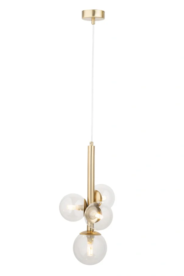Lampa wisząca w stylu modern classic PERLA LUX 4 transparentny, 4 × G9 – Sigma Lighting 40856