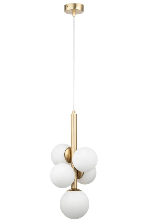 Lampa wisząca w stylu modern classic PERLA LUX 5 biały, 5 × G9 – Sigma Lighting 40786