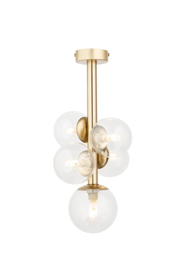 Plafon w stylu modern classic PERLA LUX 5 transparentny, 5 × G9 – Sigma Lighting 40854