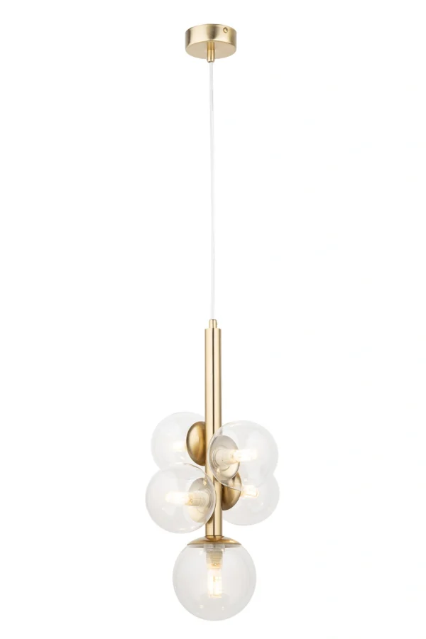 Lampa wisząca w stylu modern classic PERLA LUX 5 transparentny, 5 × G9 – Sigma Lighting 40857