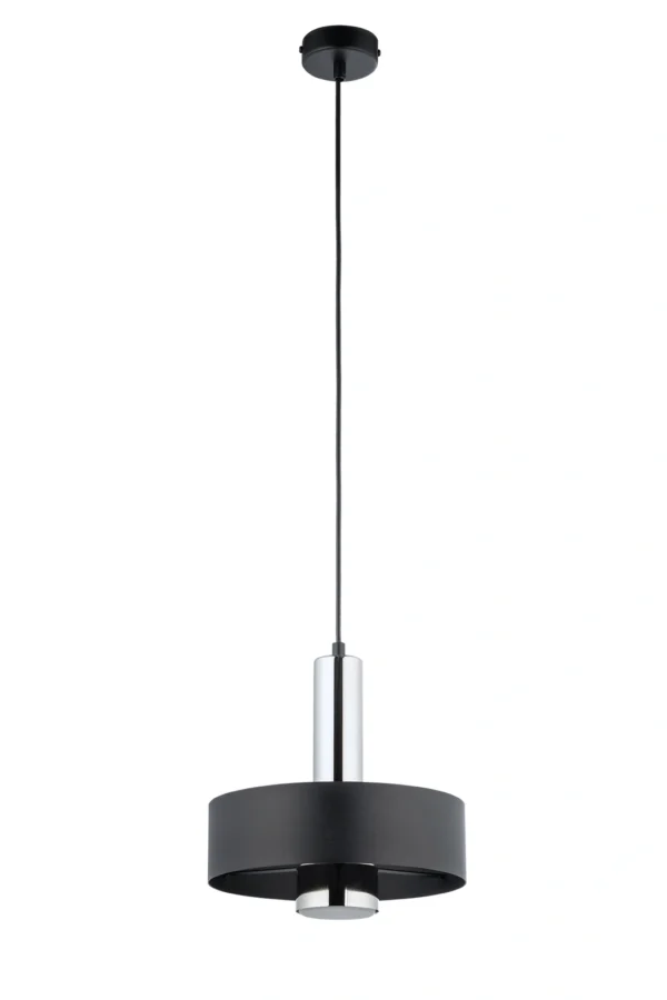 Lampa wisząca minimalistyczna RIF LUX 1 M czarny/srebrny, LED – Sigma Lighting 40715