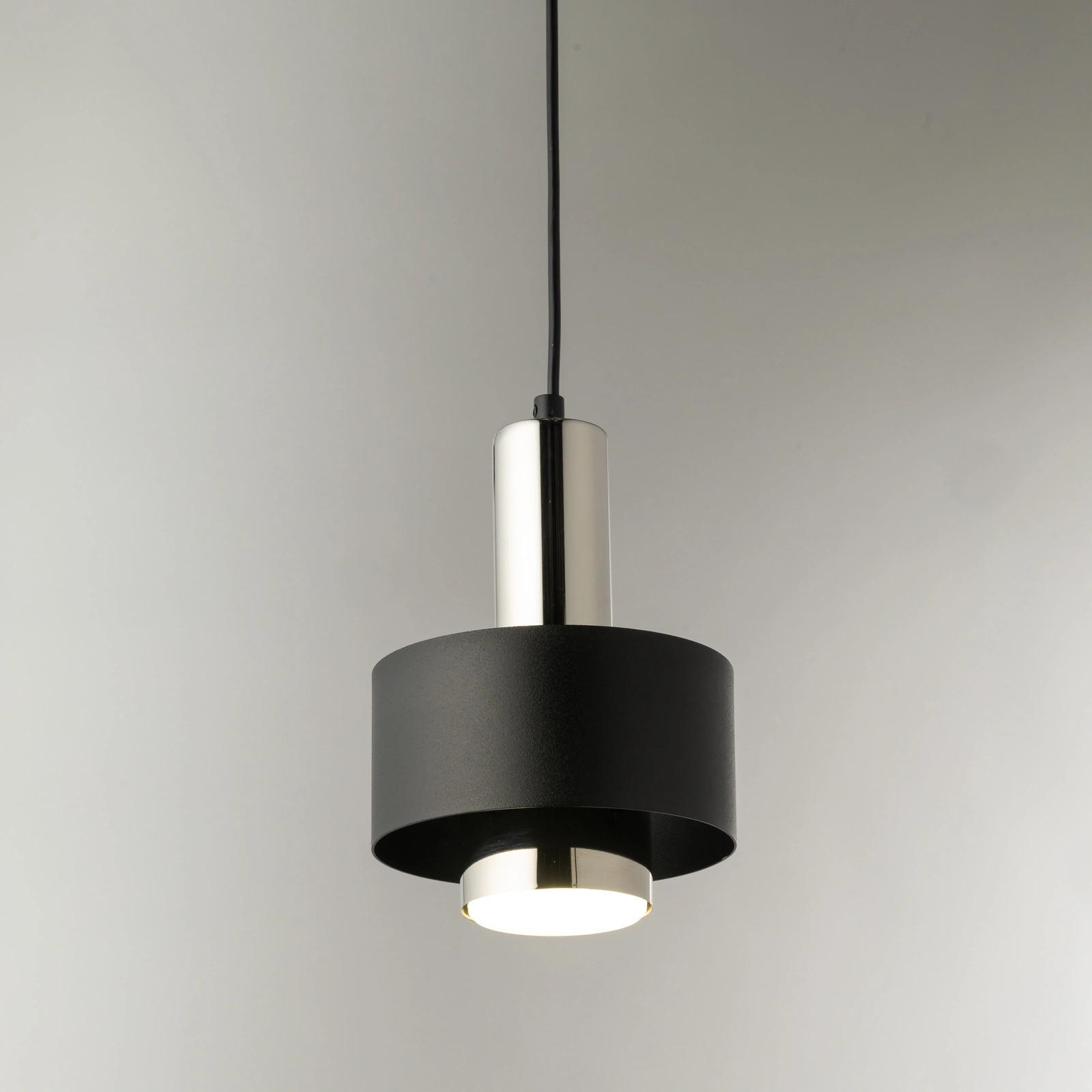Lampa wisząca minimalistyczna RIF LUX 1 S czarny/srebrny, LED – Sigma Lighting 40714 - obrazek 3