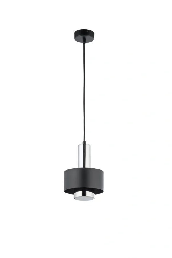 Lampa wisząca minimalistyczna RIF LUX 1 S czarny/srebrny, LED – Sigma Lighting 40714