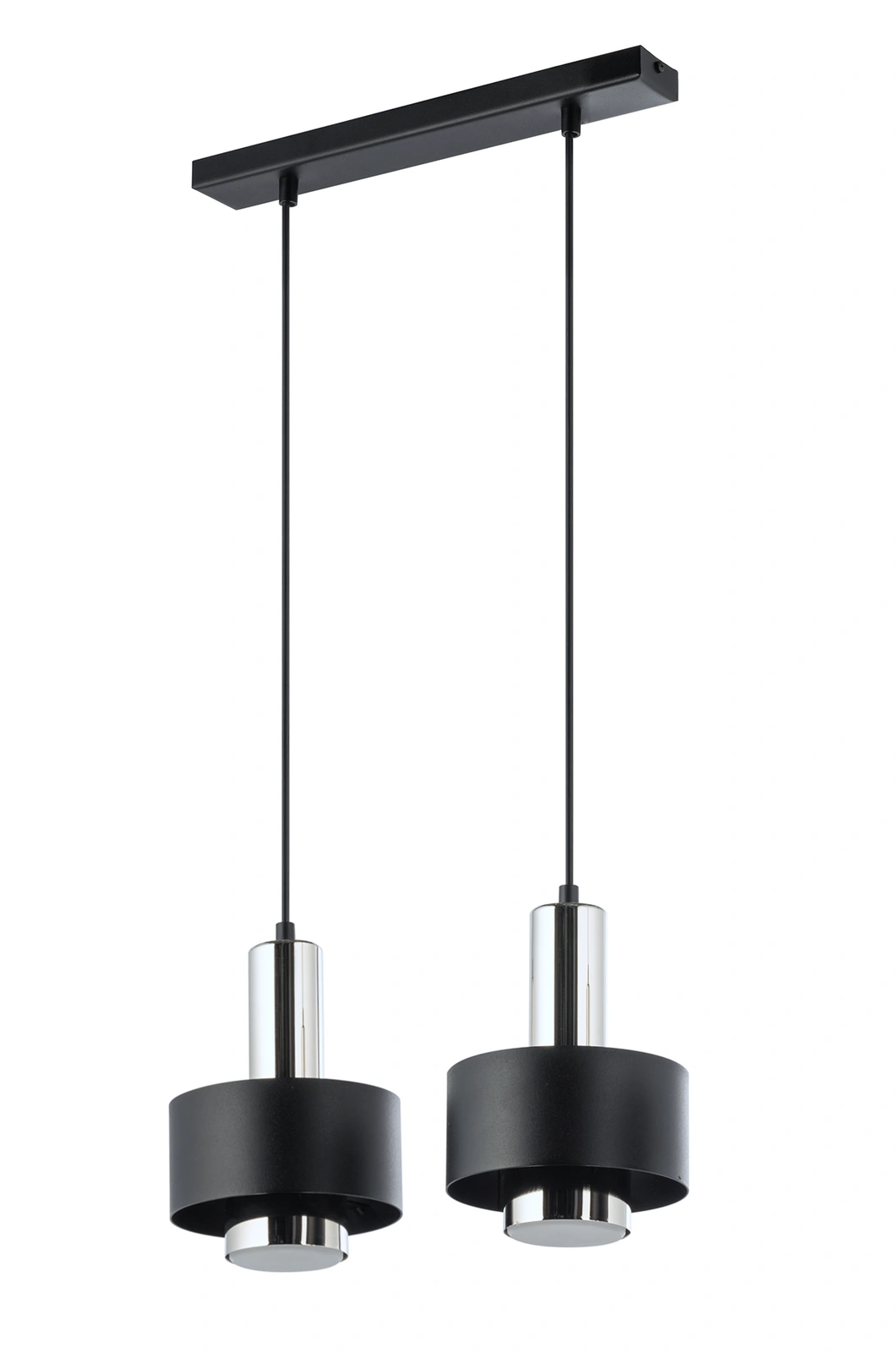 Lampa wisząca minimalistyczna RIF LUX 2 czarny/srebrny, LED – Sigma Lighting 40784
