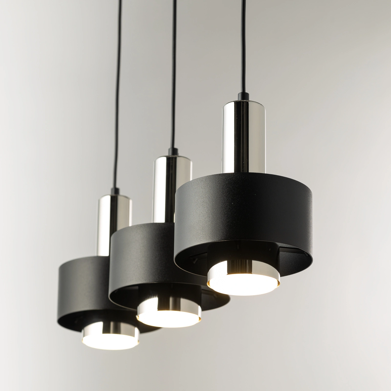 Lampa wisząca minimalistyczna RIF LUX 3 czarny/srebrny, LED – Sigma Lighting 40716 - obrazek 3