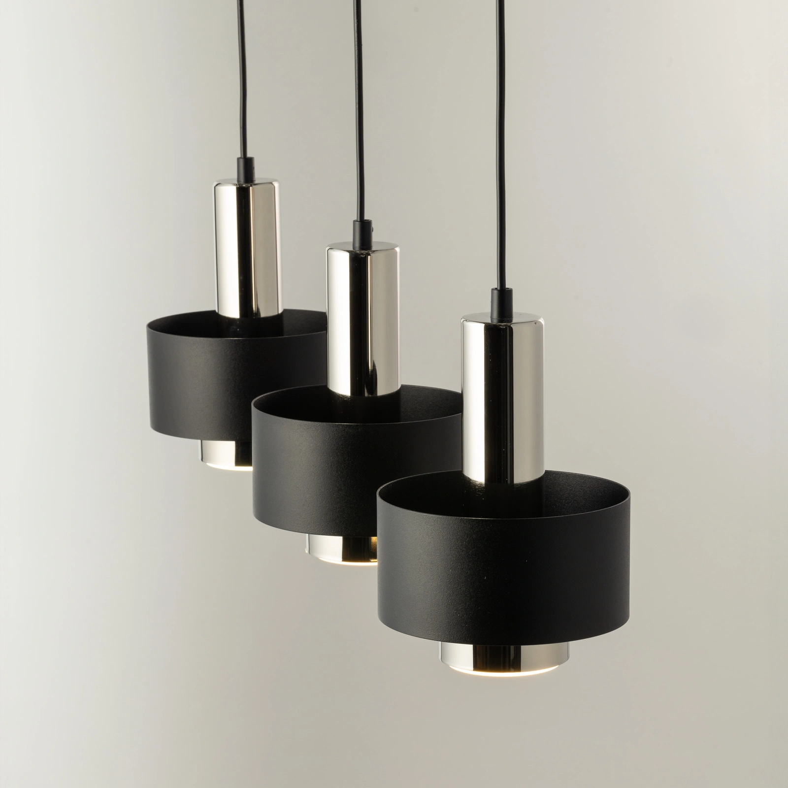 Lampa wisząca minimalistyczna RIF LUX 3 czarny/srebrny, LED – Sigma Lighting 40716 - obrazek 2
