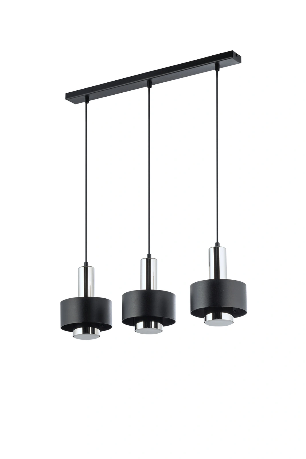 Lampa wisząca minimalistyczna RIF LUX 3 czarny/srebrny, LED – Sigma Lighting 40716