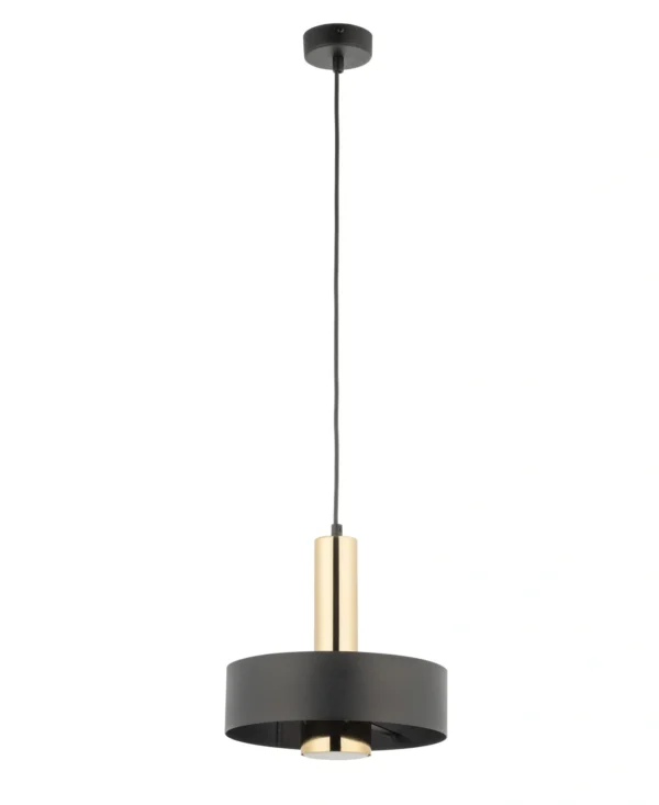 Lampa wisząca minimalistyczna RIF LUX 1 M czarny/złoty, LED – Sigma Lighting 40719
