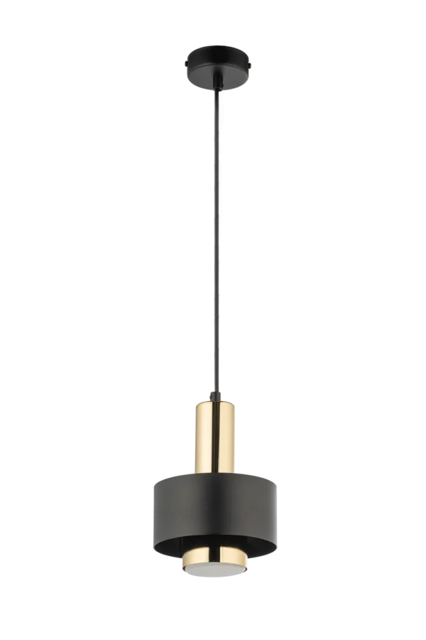 Lampa wisząca minimalistyczna RIF LUX 1 S czarny/złoty RIF LUX 1 S czarny/złoty, LED – Sigma Lighting 40718