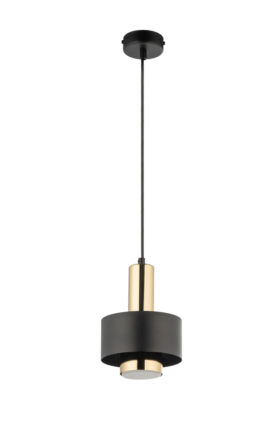 Lampa wisząca minimalistyczna RIF LUX 1 S czarny/złoty RIF LUX 1 S czarny/złoty, LED – Sigma Lighting 40718