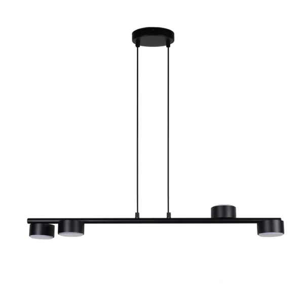 Lampa wisząca minimalistyczna PUNTO 4 czarny, LED – Sigma Lighting 40821