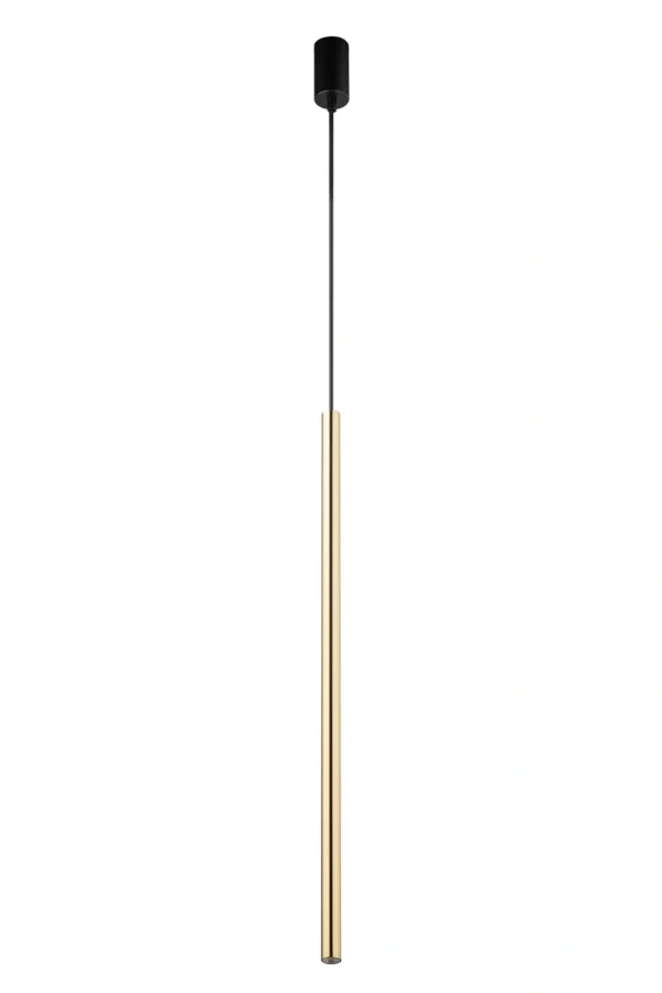 Lampa wisząca minimalistyczna SOPEL LUX 1 długi czarny/złoty, 1 × G9 – Sigma Lighting 40747