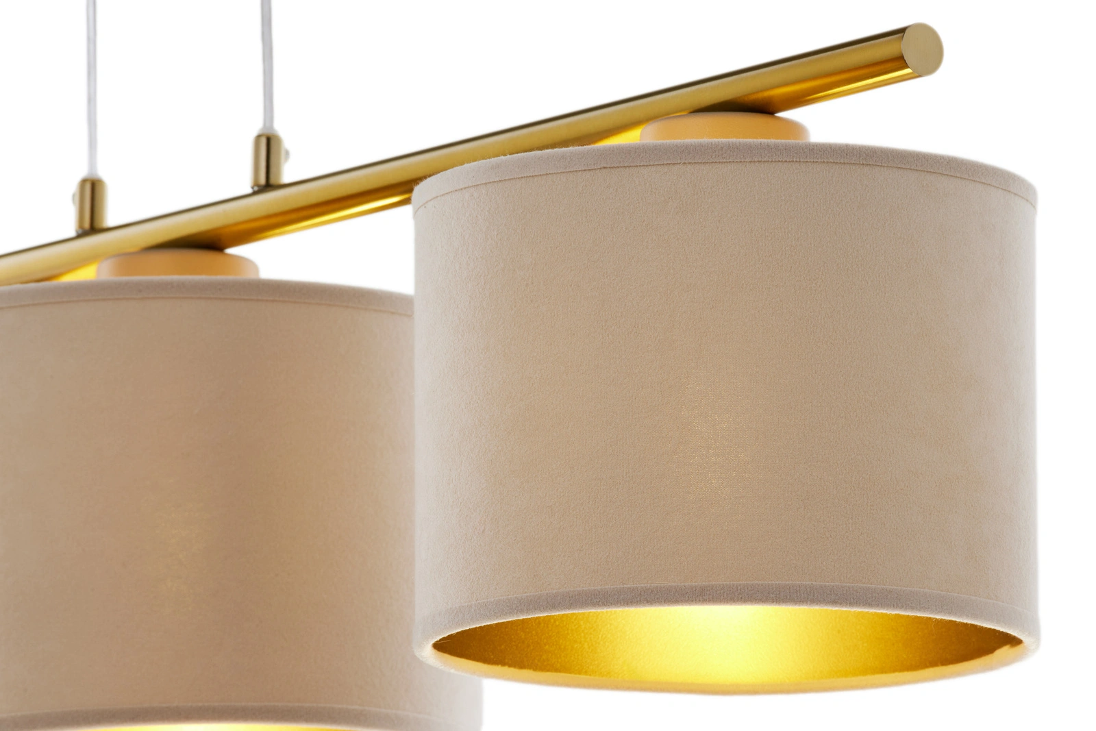 Lampa wisząca w stylu glamour ARIEL 3 złoty szczotkowany /beżowy, 3 × E27 – Sigma Lighting 41630 - obrazek 3