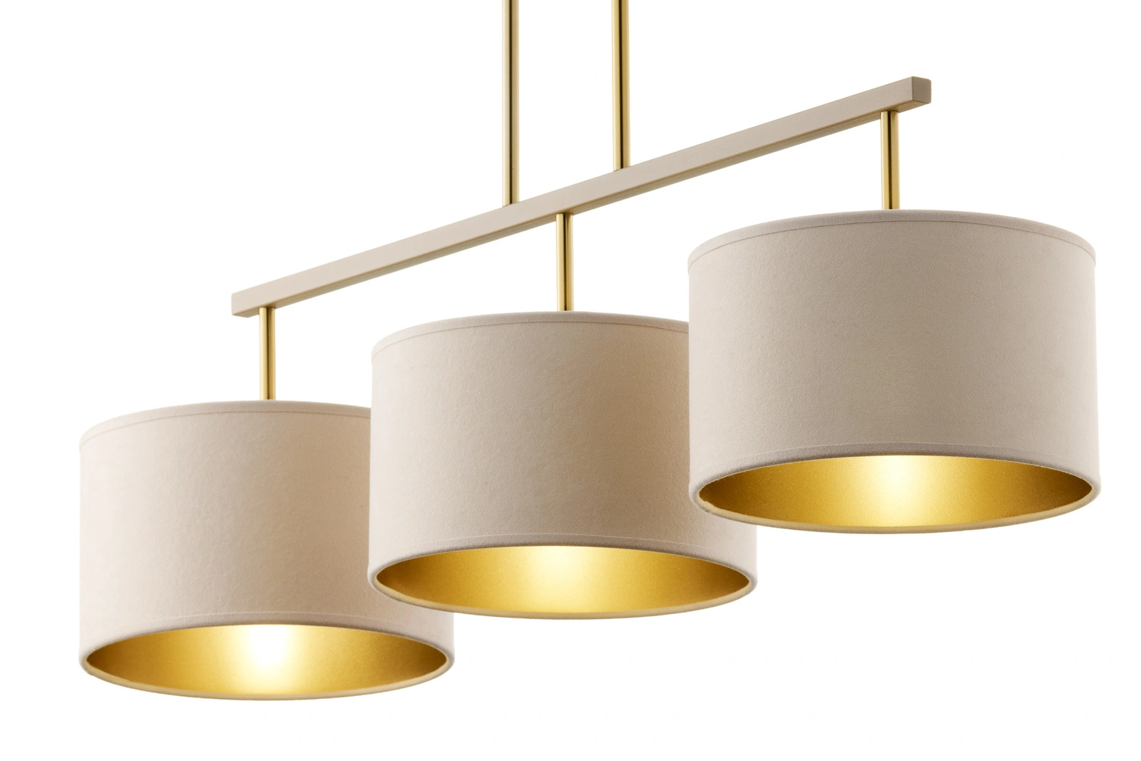 Lampa wisząca w stylu modern classic MARII 3 beżowy/złoty, 3 × E27 – Sigma Lighting 41839 - obrazek 2