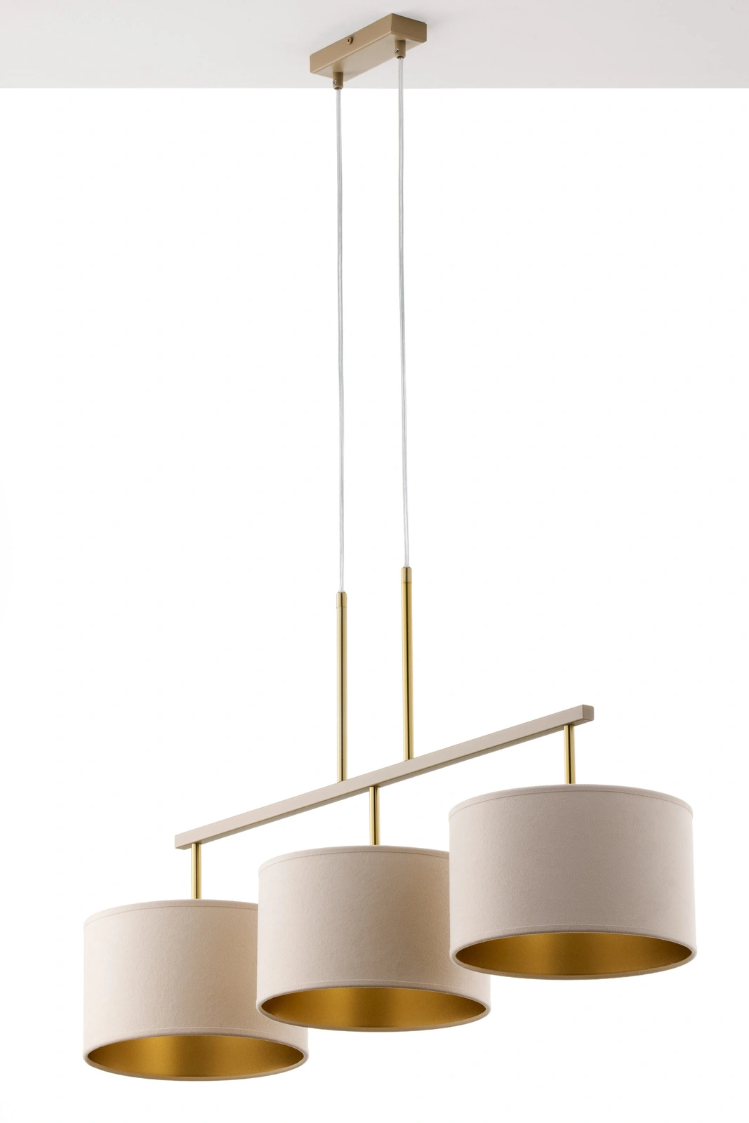 Lampa wisząca w stylu modern classic MARII 3 beżowy/złoty, 3 × E27 – Sigma Lighting 41839 - obrazek 4