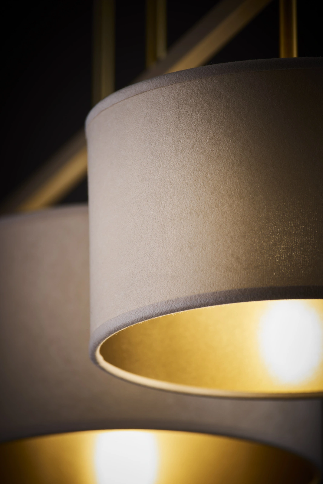Lampa wisząca w stylu modern classic MARII 3 beżowy/złoty, 3 × E27 – Sigma Lighting 41839 - obrazek 5