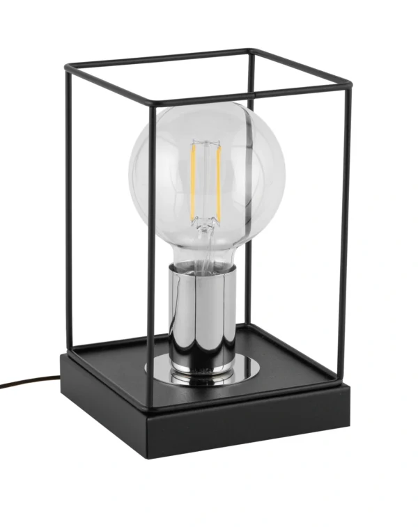 Lampa stołowa minimalistyczna VOX czarny/srebrny, 1 × E27 – Sigma Lighting 50371
