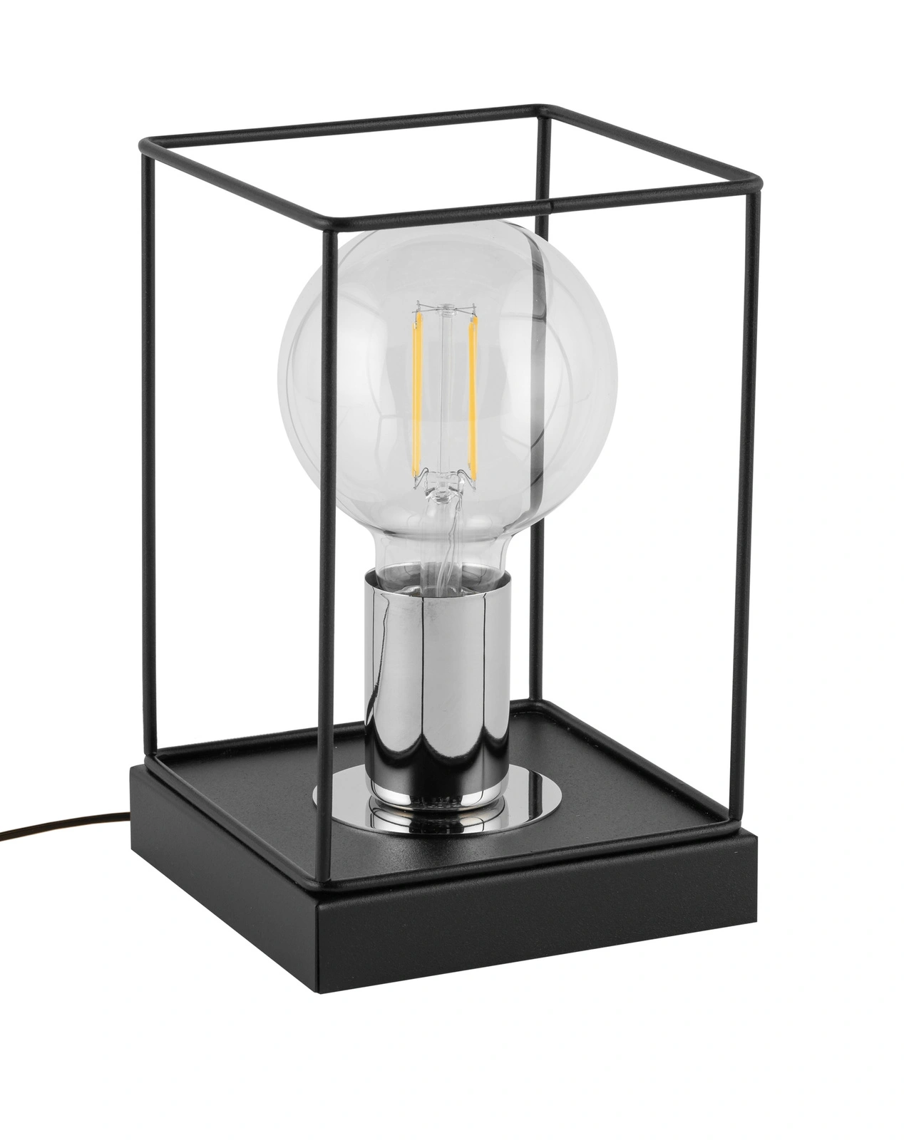 Lampa stołowa minimalistyczna VOX czarny/srebrny, 1 × E27 – Sigma Lighting 50371