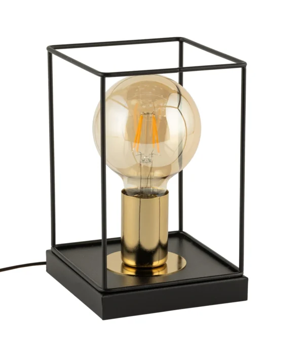 Lampa stołowa minimalistyczna VOX czarny/złoty, 1 × E27 – Sigma Lighting 50372