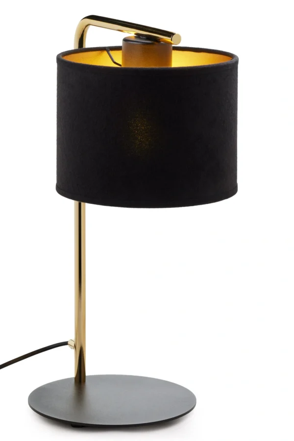Lampa stołowa w stylu glamour ARIEL złoty szczotkowany /czarny, 1 × E27 – Sigma Lighting 41629
