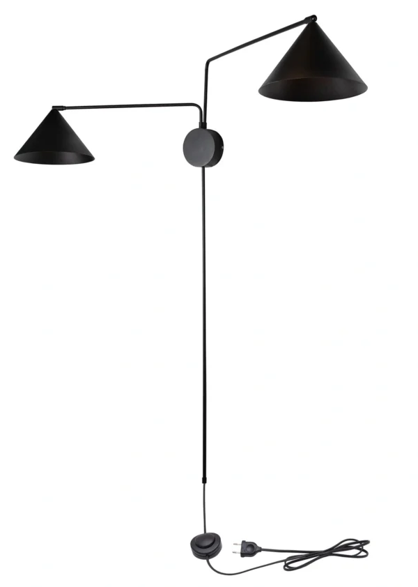 Kinkiet w stylu glamour MAGIC 2 czarny, 2 × E27 – Sigma Lighting 40928