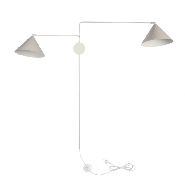 Kinkiet w stylu glamour MAGIC 2 szary beż, 2 × E27 – Sigma Lighting 40932