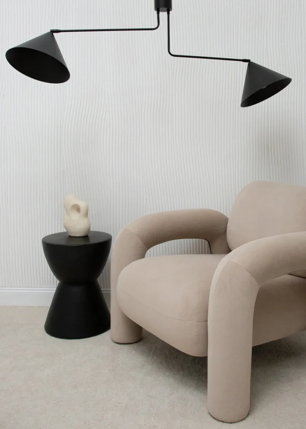 Plafon w stylu glamour MAGIC 2 czarny, 2 × E27 – Sigma Lighting 40930