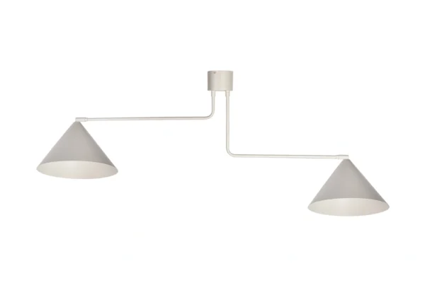Plafon w stylu glamour MAGIC 2 szary beż, 2 × E27 – Sigma Lighting 40934