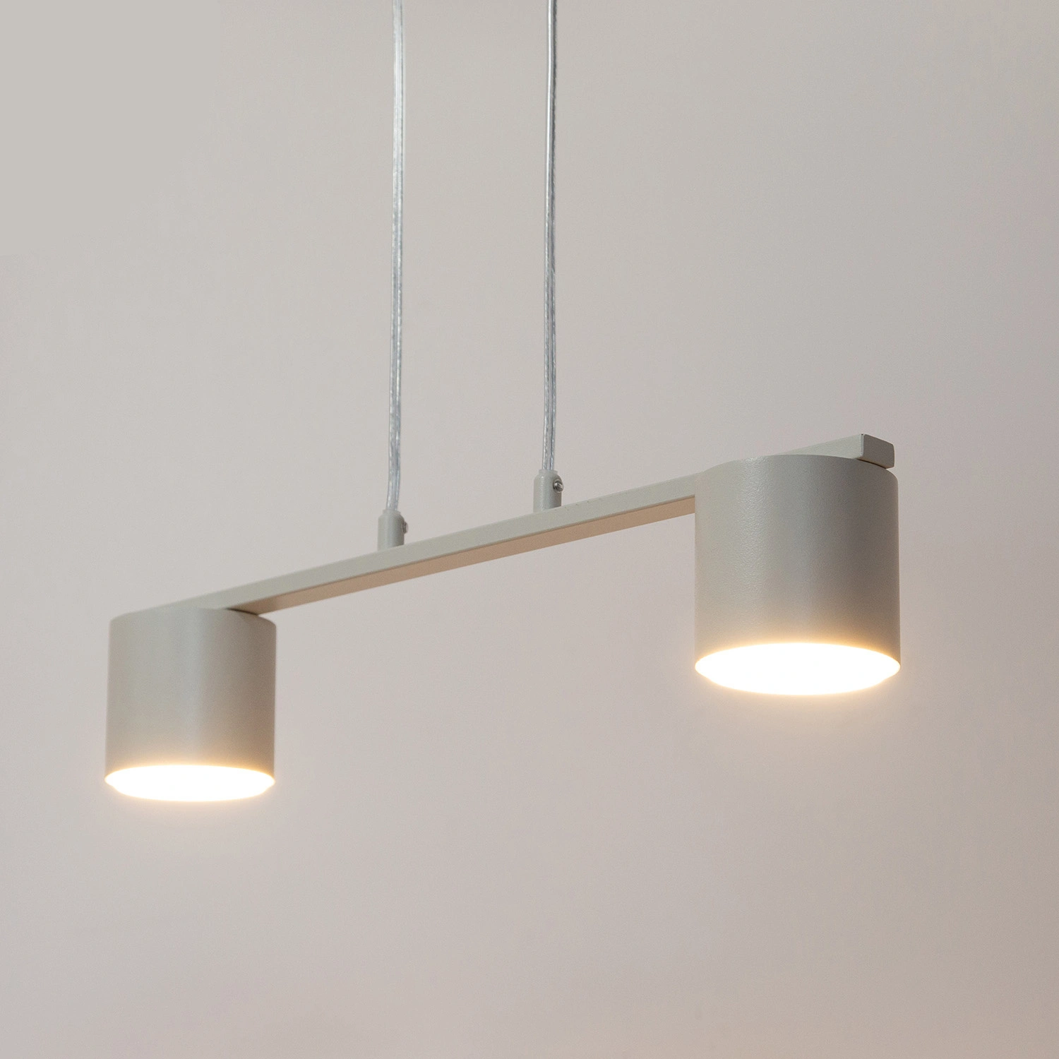Lampa wisząca minimalistyczna MILA 2 szary beż, 2 × GX53 – Sigma Lighting 41355 - obrazek 3
