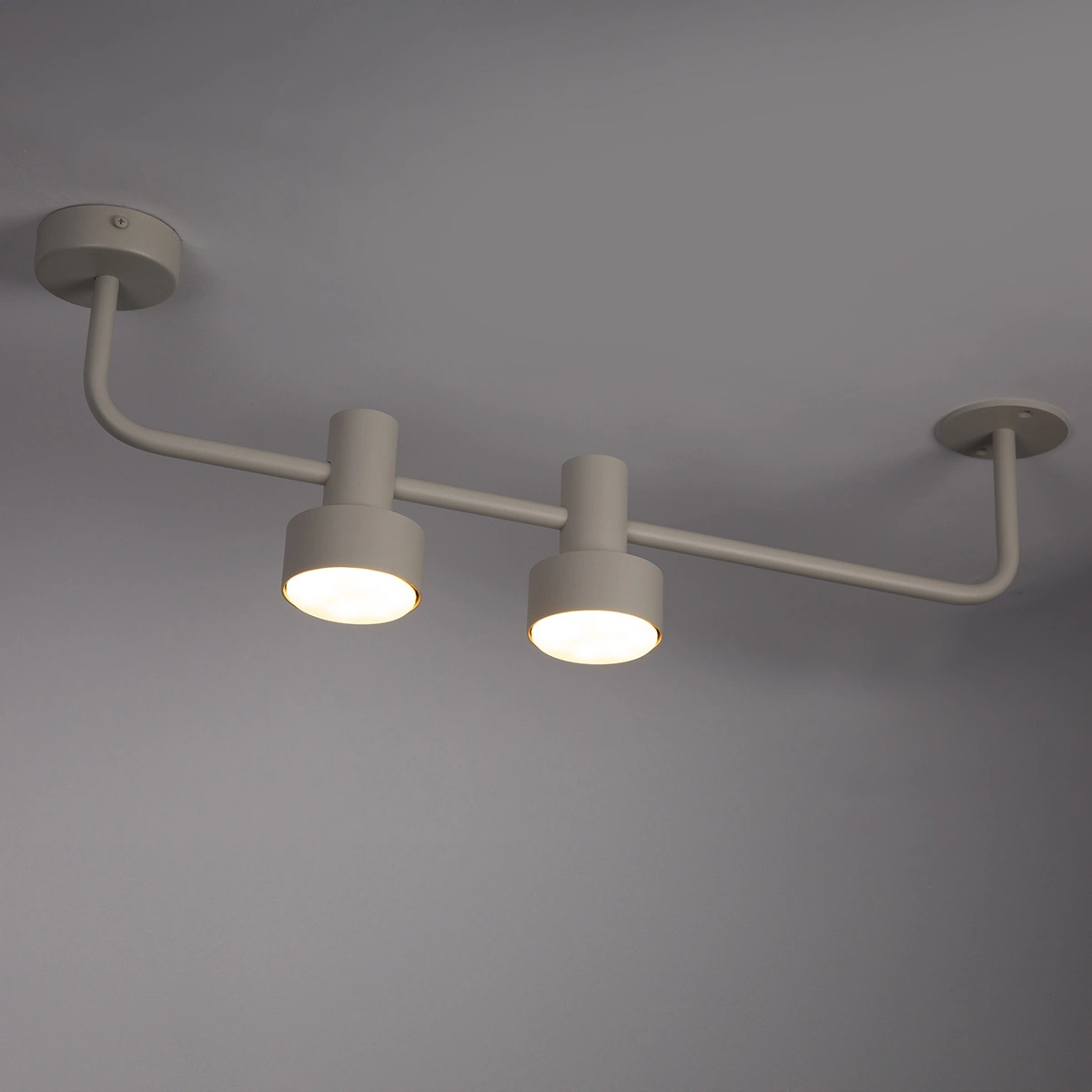 Plafon minimalistyczny MONA 2 szary beż, LED – Sigma Lighting 40905 - obrazek 2