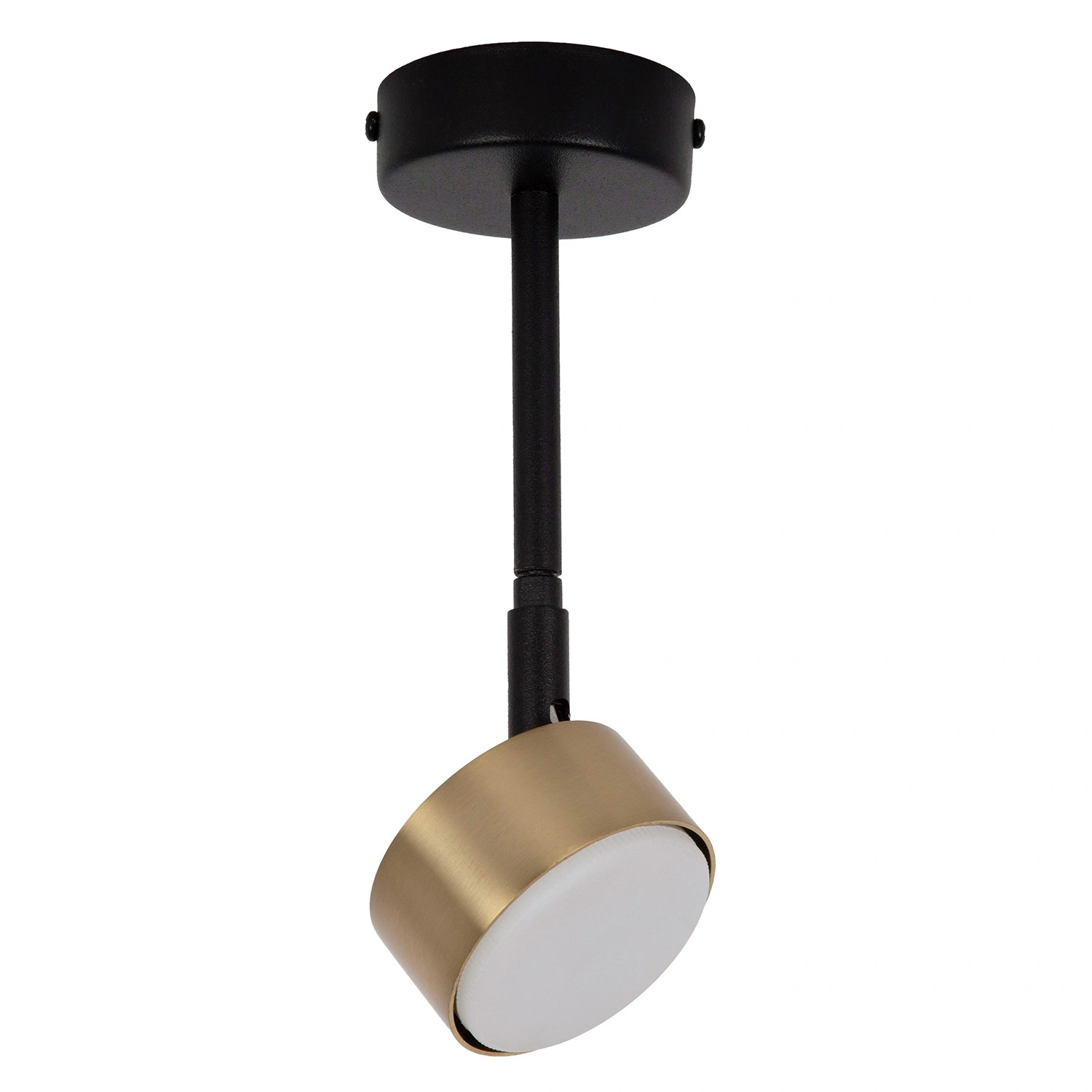 Plafon minimalistyczny NEMO 1 M czarny/złoty szczotkowany, LED – Sigma Lighting 41085