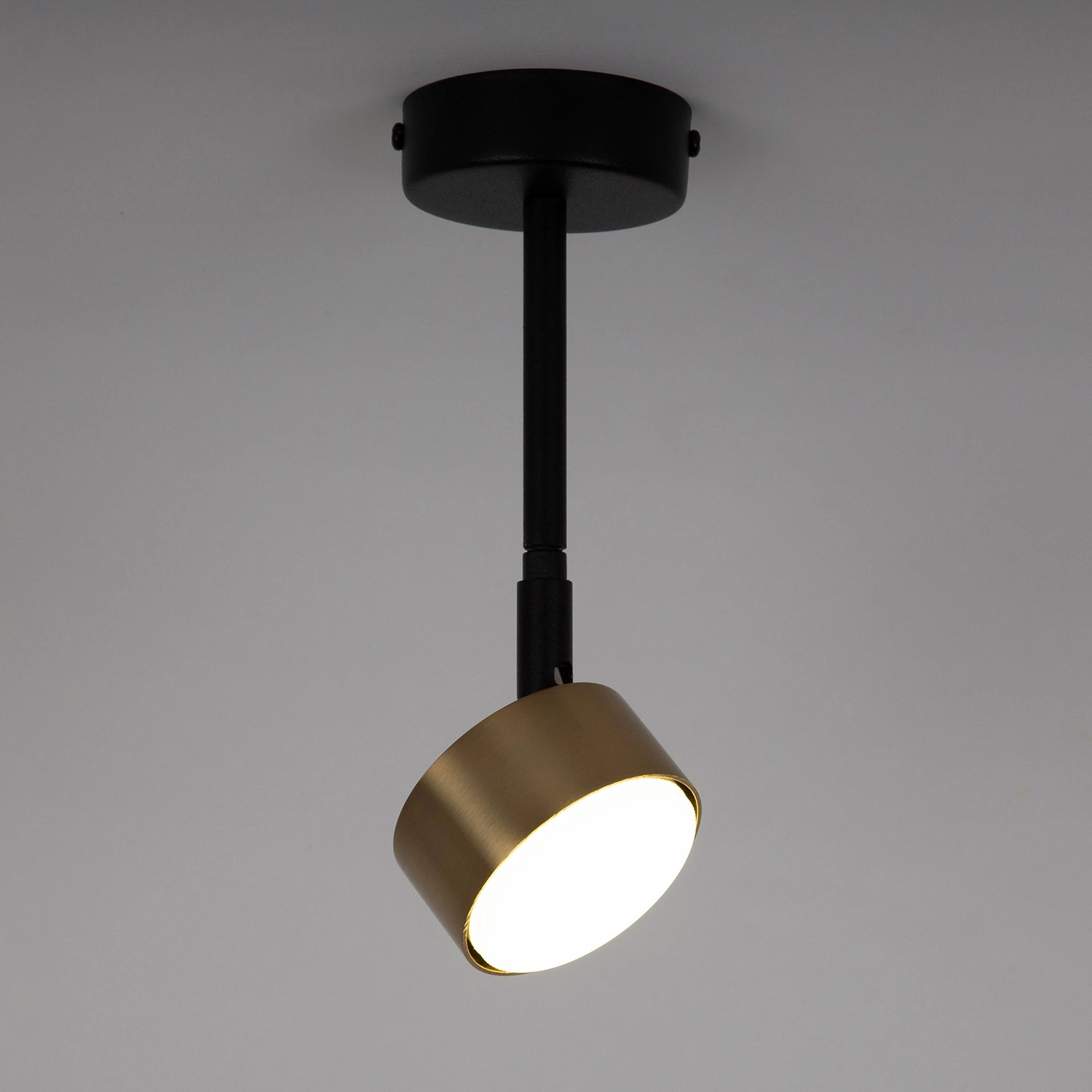 Plafon minimalistyczny NEMO 1 M czarny/złoty szczotkowany, LED – Sigma Lighting 41085 - obrazek 2