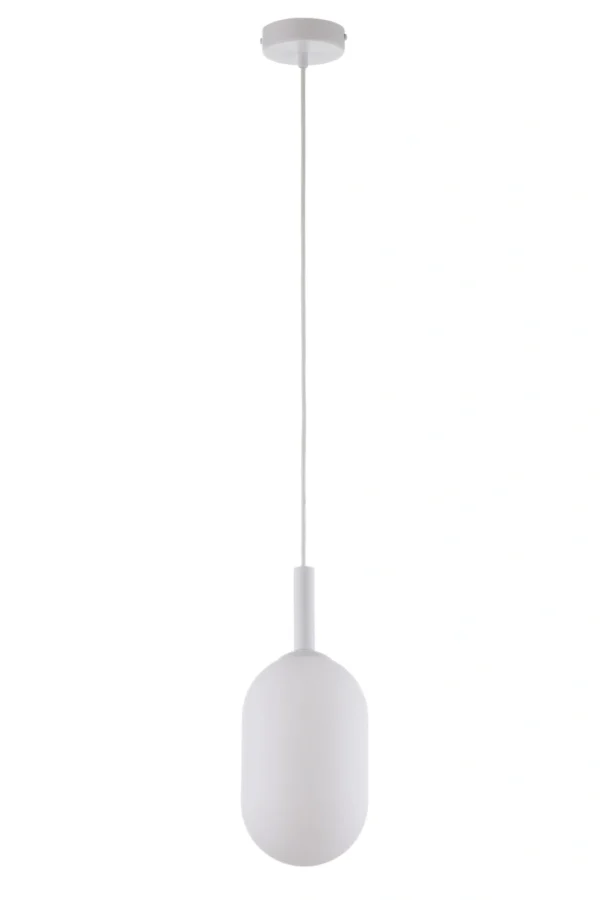 Lampa wisząca w stylu glamour PLUUM 1 M biały, 1 × E14 – Sigma Lighting 41849