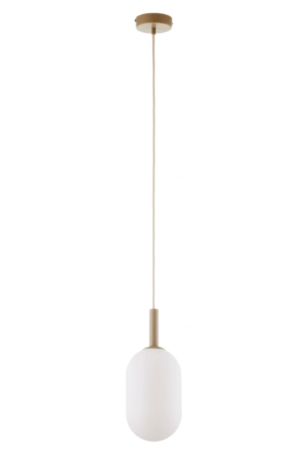 Lampa wisząca w stylu glamour PLUUM 1 M ?15cm ciepły beż, 1 × E14 – Sigma Lighting 41854