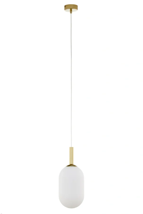 Lampa wisząca w stylu glamour PLUUM 1 M ?15cm złoty szczotkowany, 1 × E14 – Sigma Lighting 41847